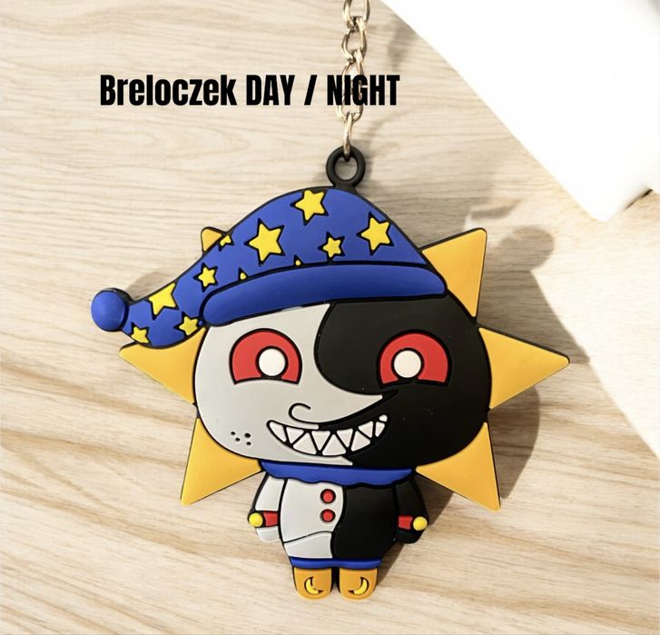 Zawieszka brelok breloczek promyk słońca dzień i noc kreskówka keyring