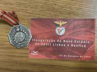 Bilhete - medalha inauguração Estadio da Luz. Benfica