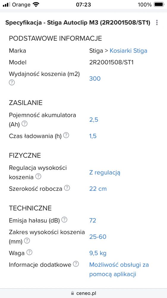 Robot koszacy Stiga autoclip m3