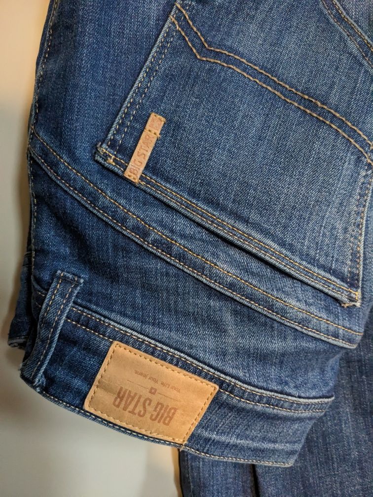 Jeansy Big Star 28/32 spodnie damskie slim fit straight proste dżinsy