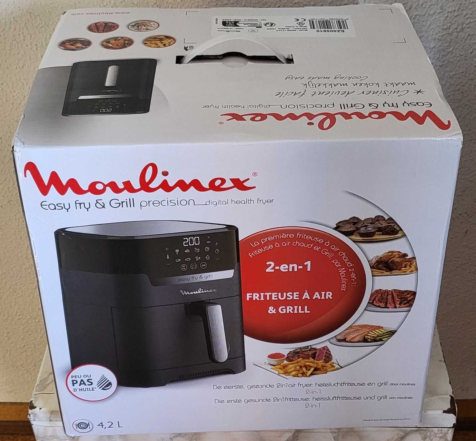 Fritadeira sem Óleo Moulinex Air Fryer Easy Fry & Grill EZ505810, Nova