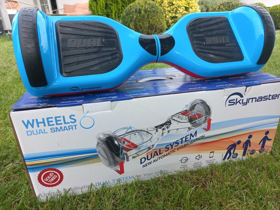Elektryczna deskorolka Skymaster WHEELS 6.5 SMART Niebiesko-czerwony
