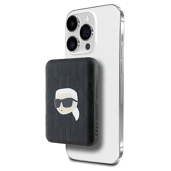 Powerbank Karl Lagerfeld Karl Head Pin MagSafe indukcyjny 5000mAh 16W