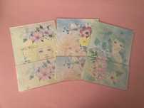 Conjuntos Papéis de Carta Perfumados muito bonitos Anos 80