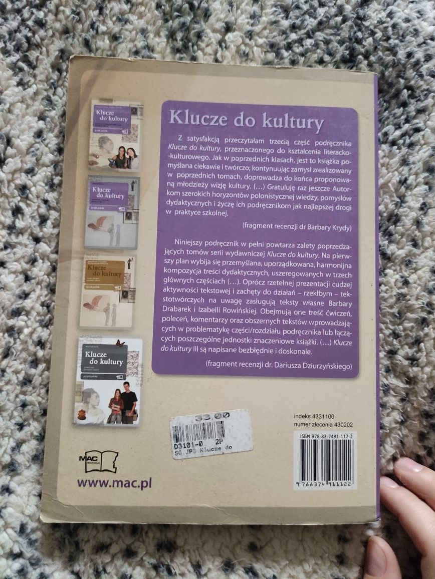 Podręcznik Klucze do kultury język polski gimnazjum kl 3