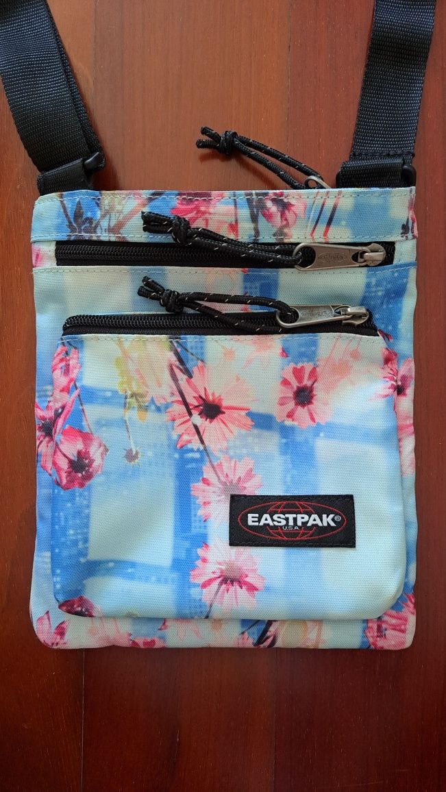 Bolsa tiracolo Eastpak 3 Fechos Rosa e Azul (NOVA)