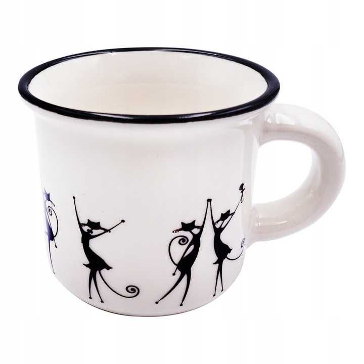 Filiżanak ESPRESSO Porcelana TAŃCZĄCE Kocice 80ml.