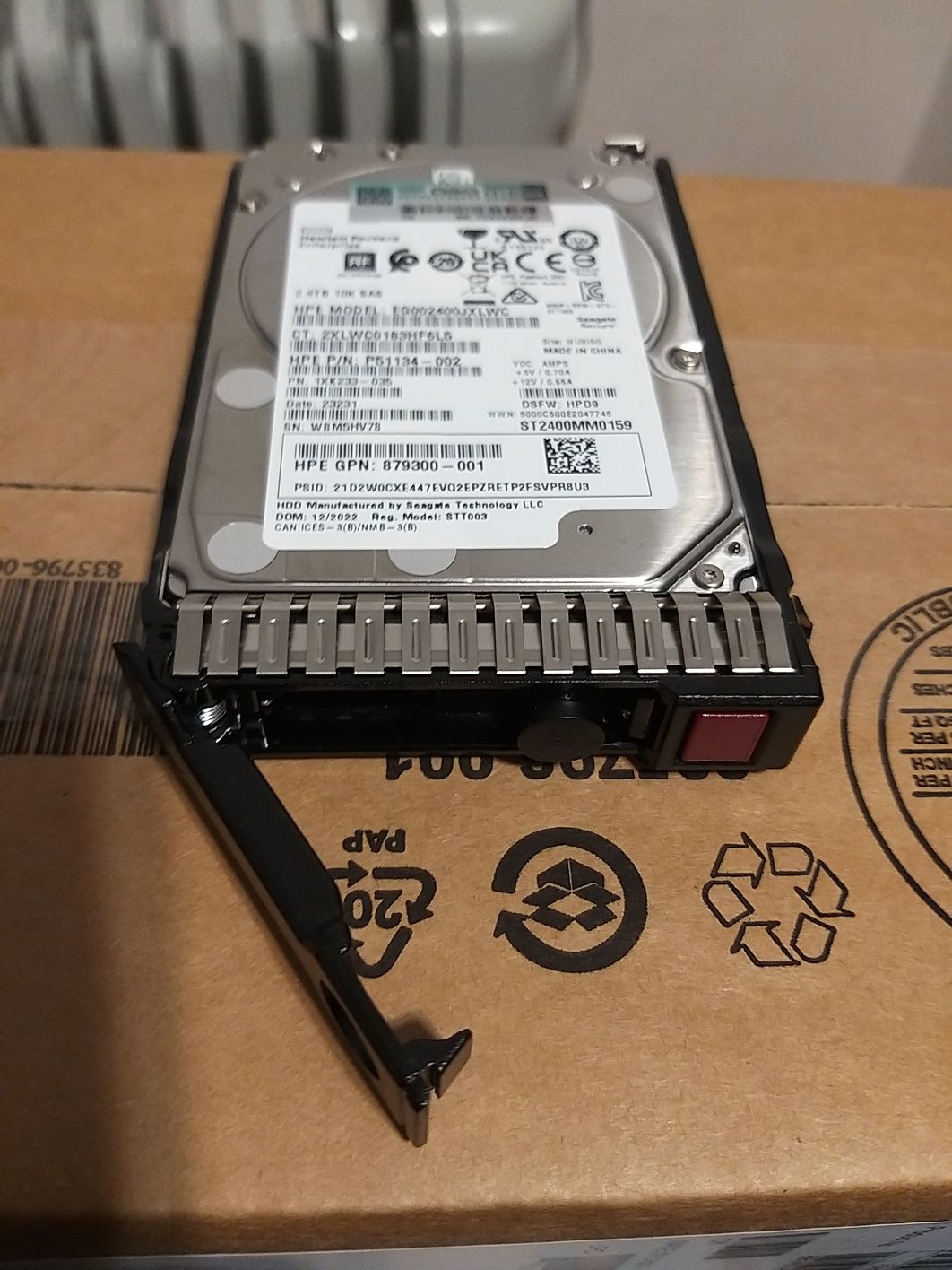 hpe 2.4tb sas 12g 10k sff sc mv hdd