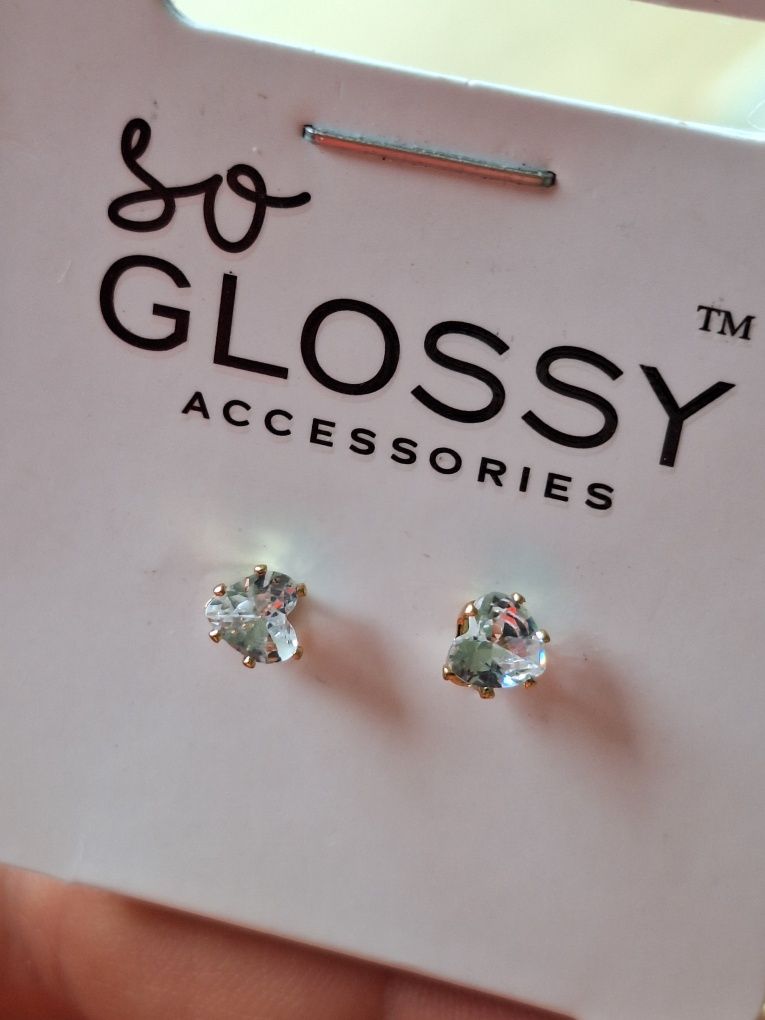 So glossy kolczyki serduszki. Nowe, serca, biżuteria