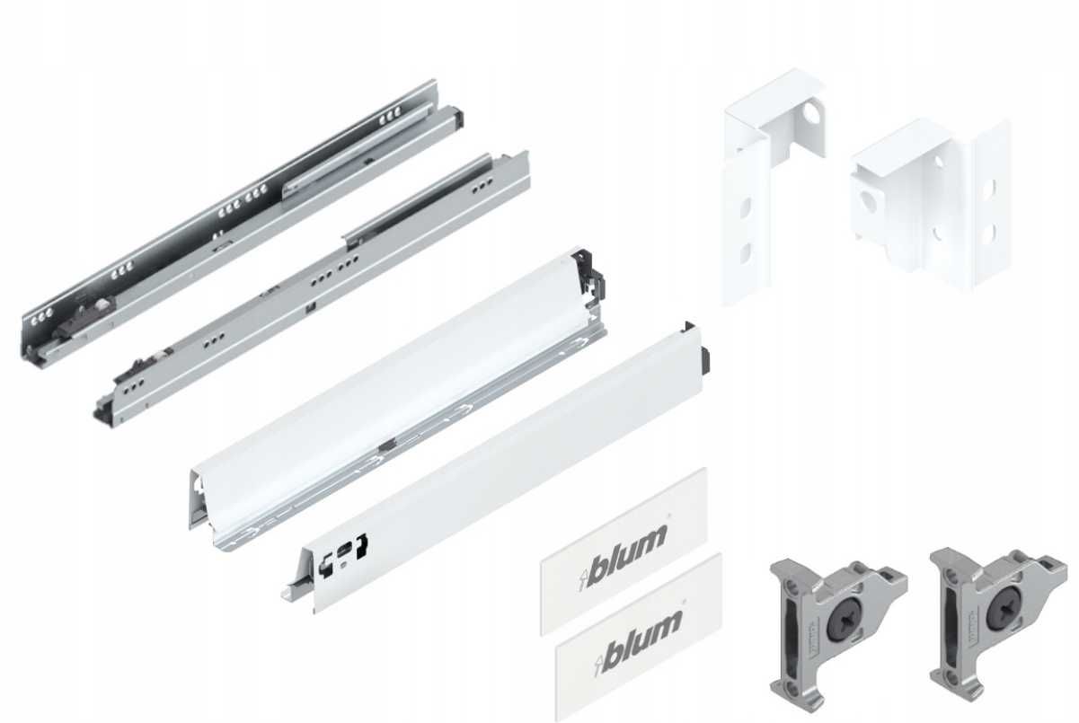 BLUM Szuflada Tandembox 500 Niska N Biała 30kg lub Wysoka Biała 30kg