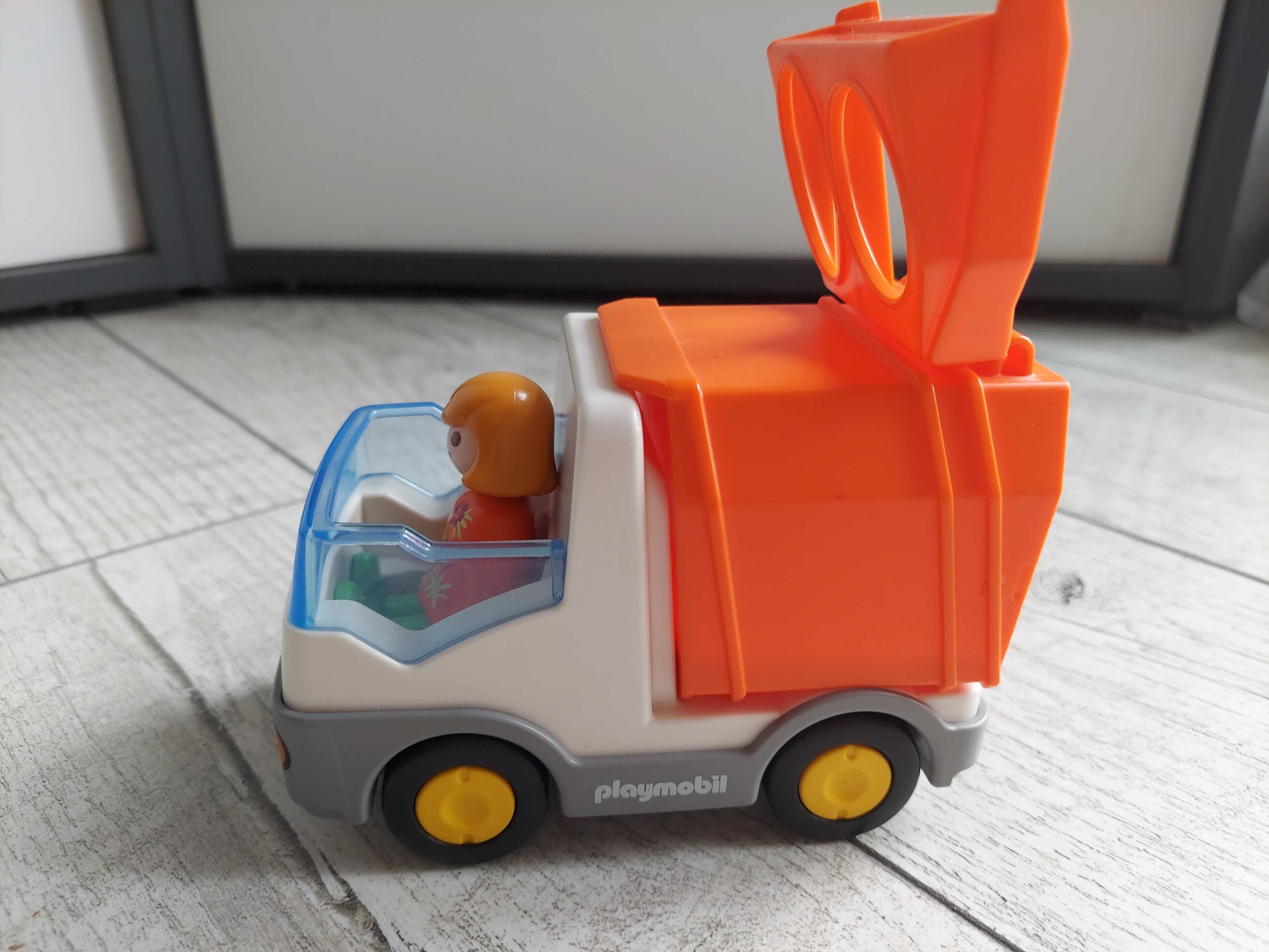 Playmobil śmieciarka 1-2-3 ludzik auto samochód