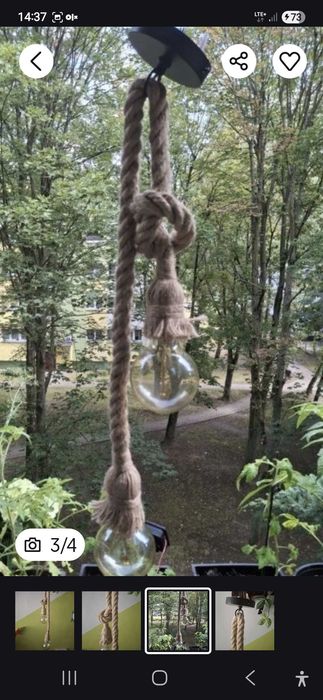 Lampa sznur 55cm