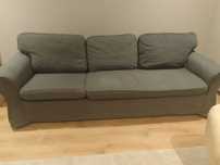Sofá Cinzento IKEA Tecido 3 lugares