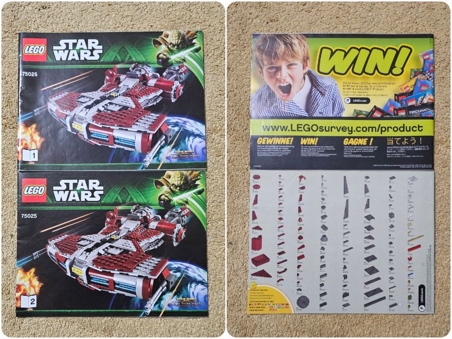 Zestaw Lego Star Wars 75025 Jedi Defender-class Cruiser komplet