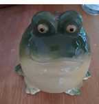 Ceramiczna żaba duża zielona