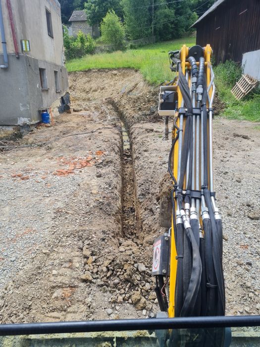 Usługi minikoparką,koparka prace ziemne