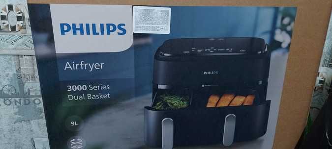 Мультипіч Philips Ovi Dual Basket AirFryer NA351/00 9L