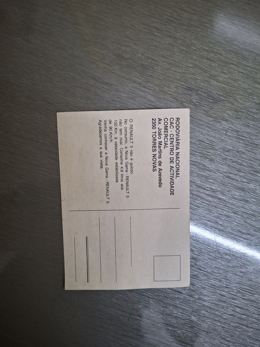 Raro postal promocional r5 renault 5