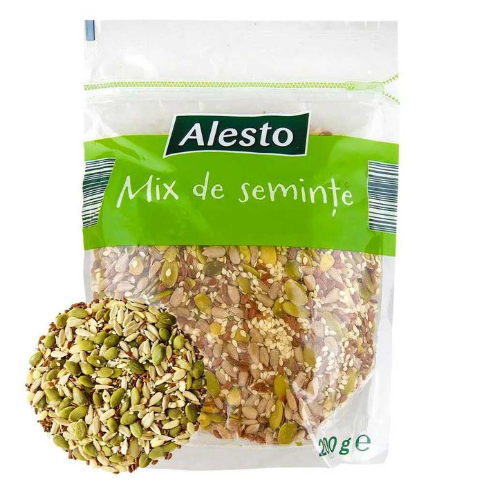 Суміш Насіння (Соняшник, Гарбуз, Льон, Кунжут) Alesto Mix, 200 г