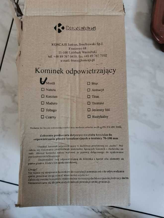 Sprzedam kominek dachowy odpowietrzający + dachówka średzka falista.