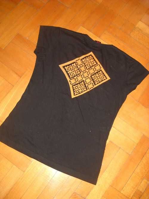 Czarna koszulka bluzka t-shirt ENEJ S