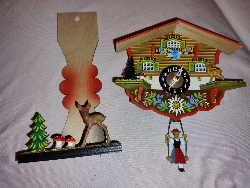 Nowy Zegar wiszący drewniany miniaturka Engstler