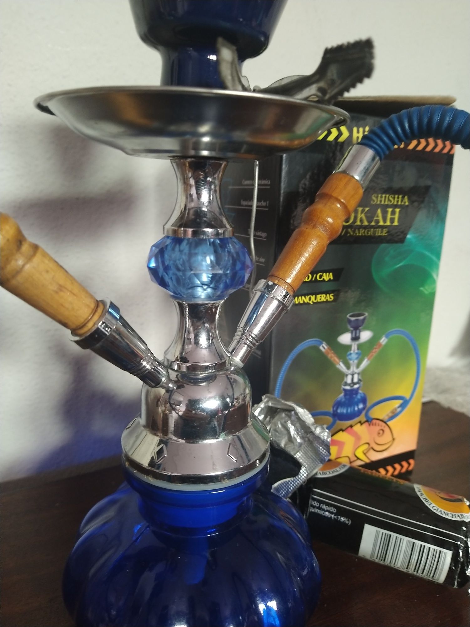 Shisha de vidro azul