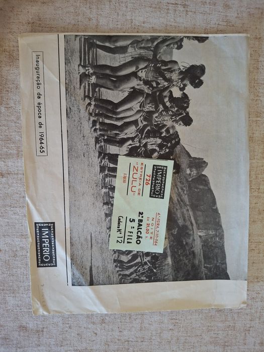 Raro programa vintage cinema eatreia império zulu