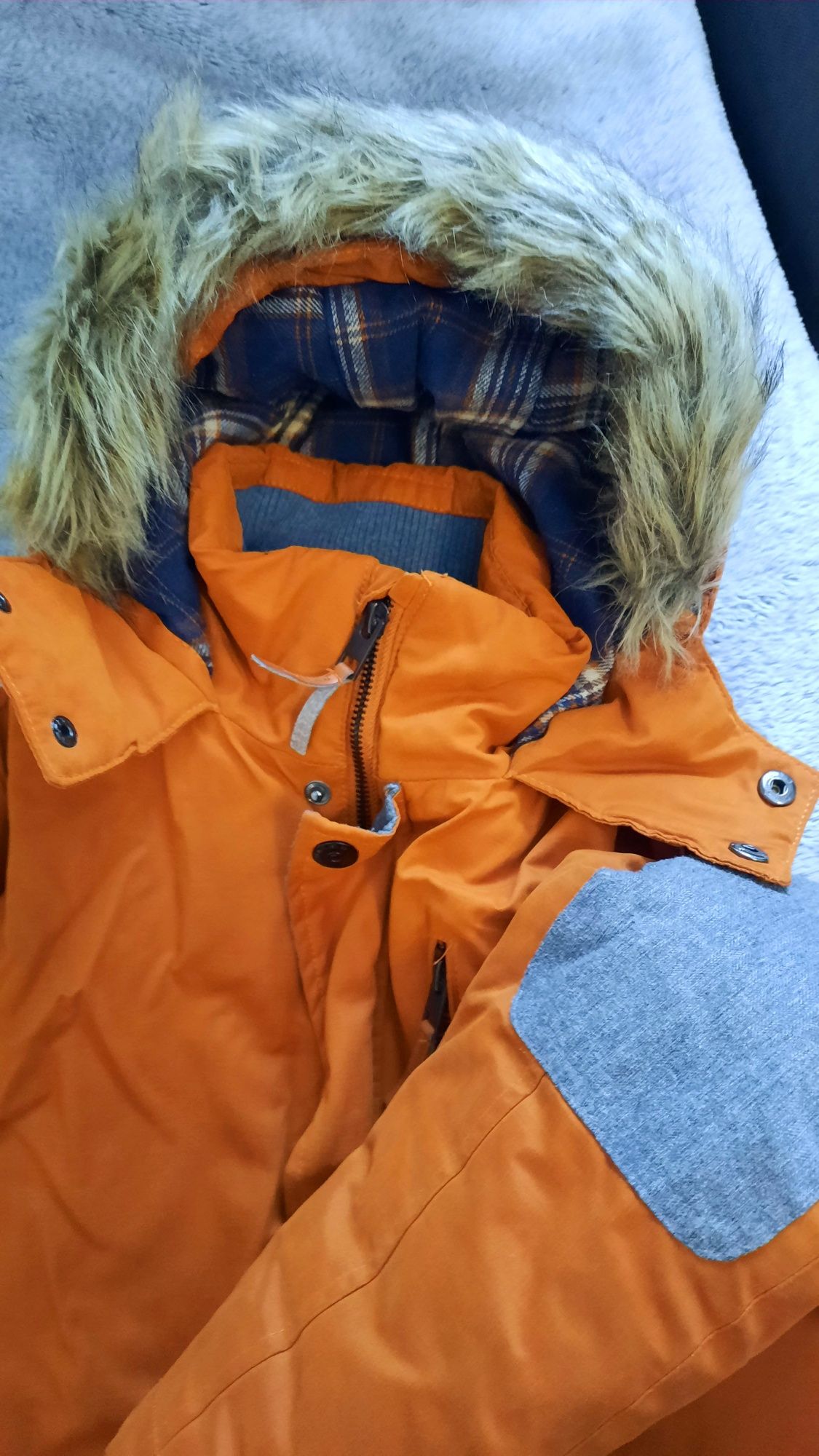 Kurtka parka zimowa chłopięca wzrost 146cm