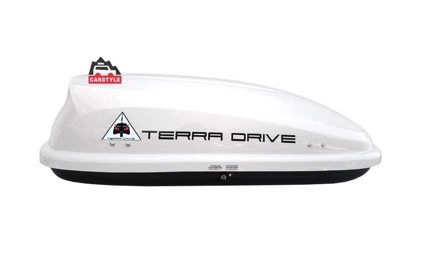 Бокс на крышу дах авто Terra Drive 320 сірий чорний мат 134*80*36 см