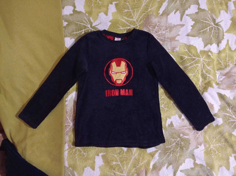 8-10л плюшевая кофта штаны пижама человек паук