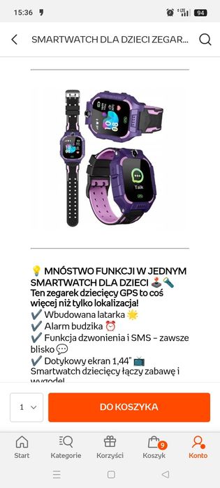 Smartchwach dla dziewczynki