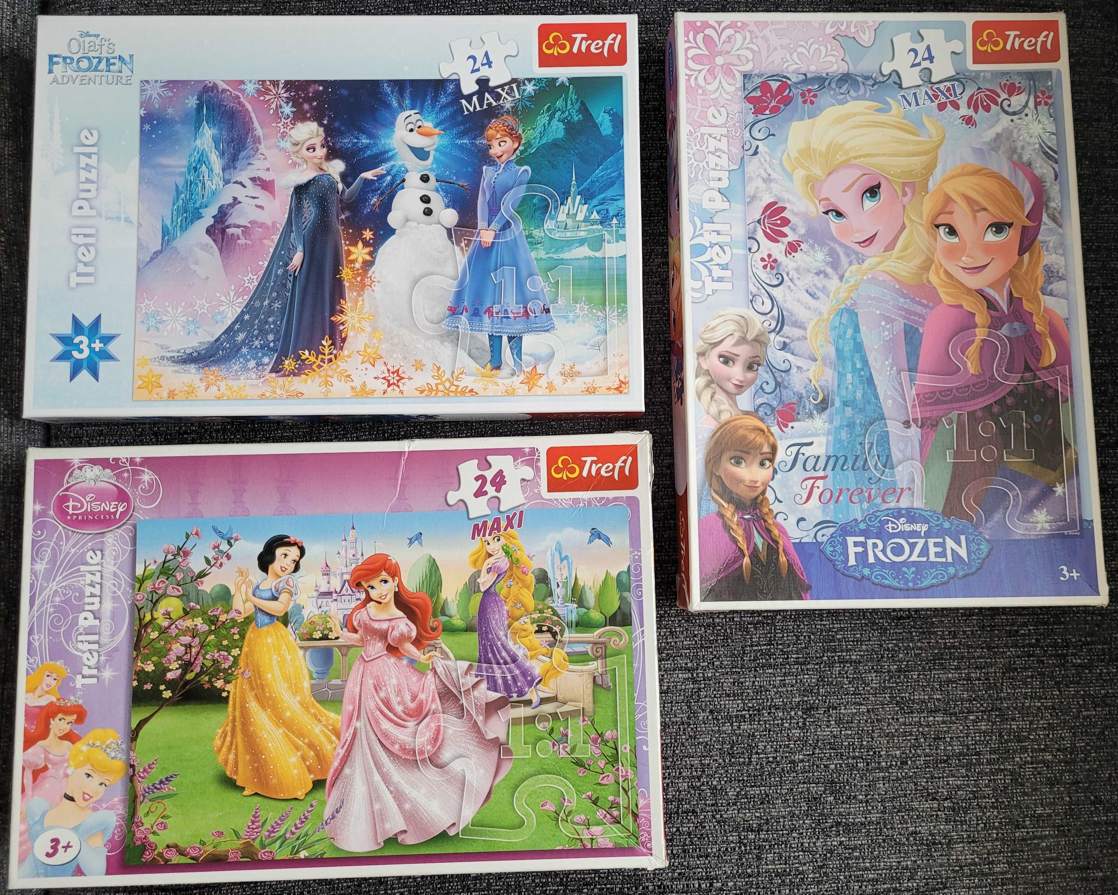 Trefl puzzle maxi - Frozen (Kraina Lodu) i Księżniczki Disney