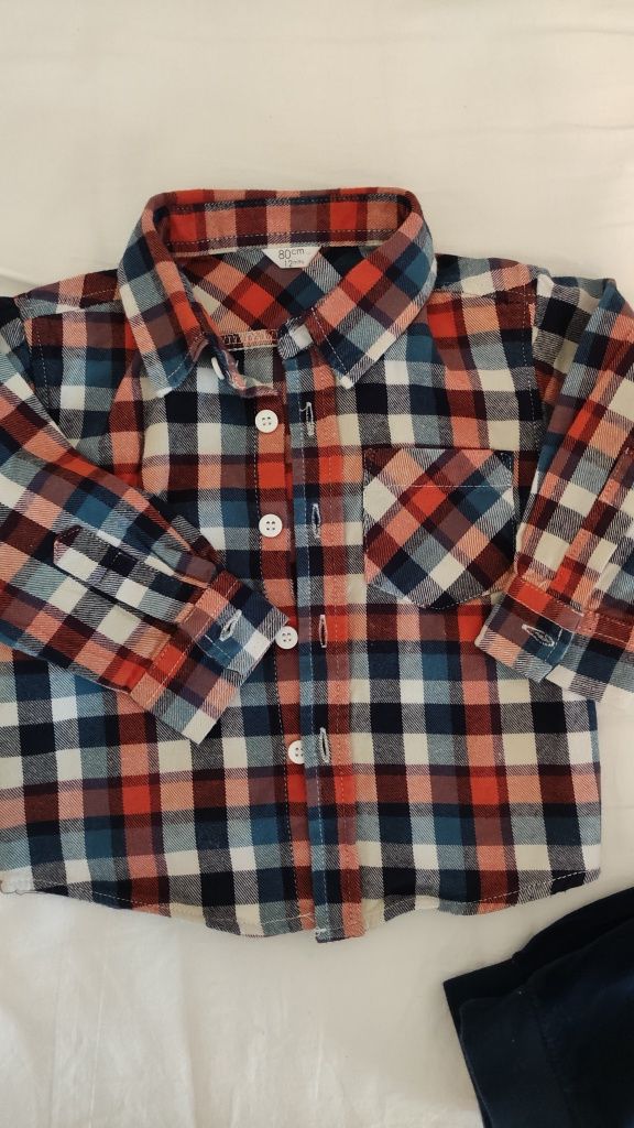 Zestaw ubranek dres, bluza + spodnie , koszula 80