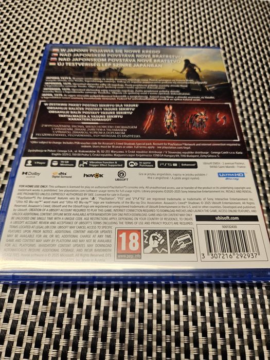 Assassins Creed Shadows PS5 . Płyta w idealnym stanie bez rys.  150 zł