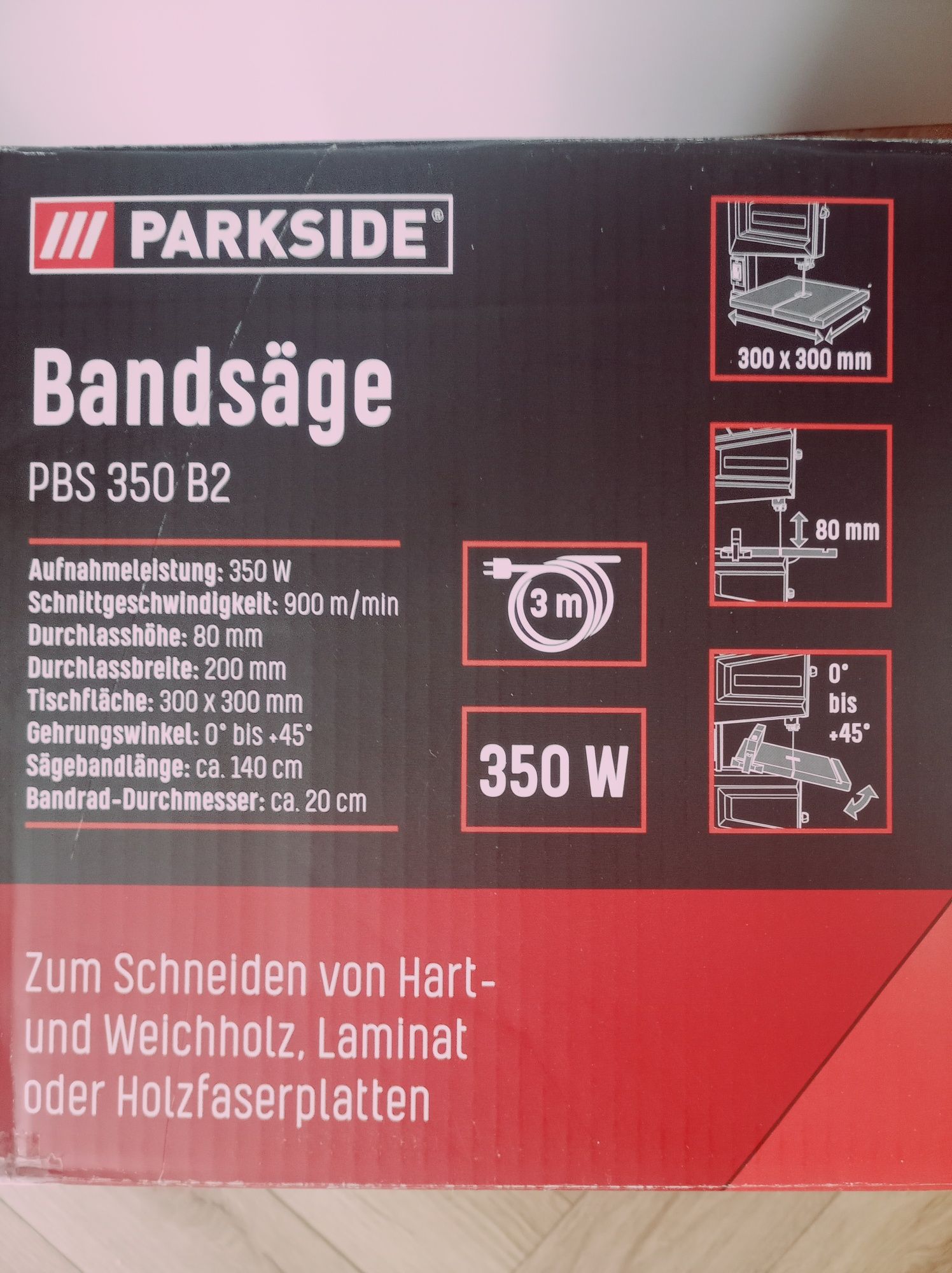 Piła taśmowa bandsage Parkside PBS Nowa 350 B2.
