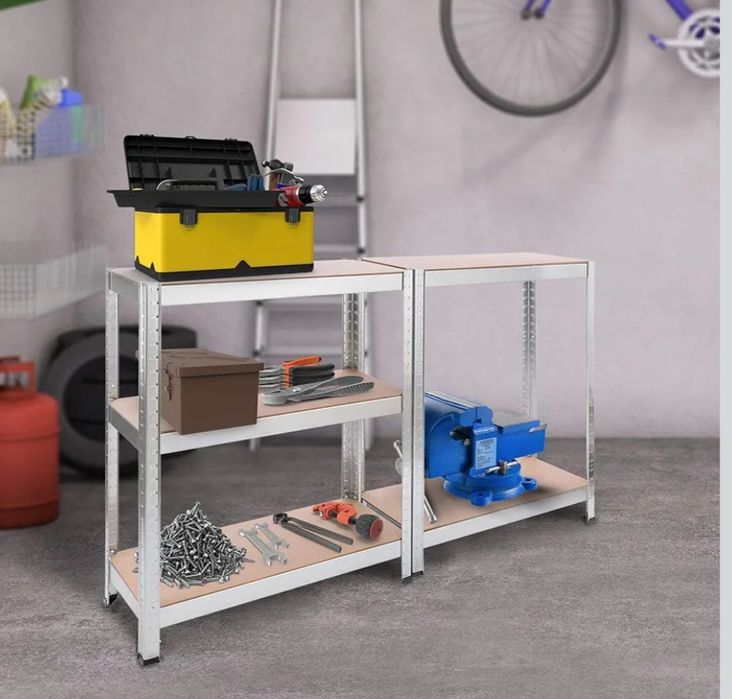 Arebos Regał wtykowy  metalowy 350 kg do garażu do piwnicy