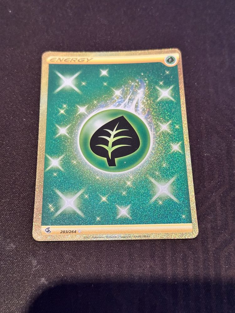 Carta Pokémon Grass Energy Gold