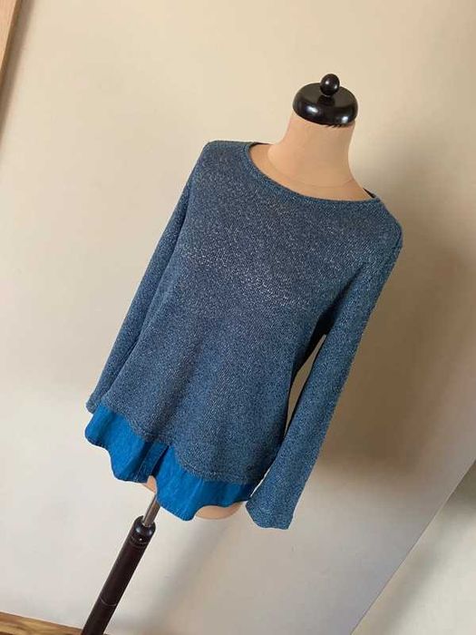 Tchibo granatowy lekki sweter oversize xl 40 42 basic jakosc