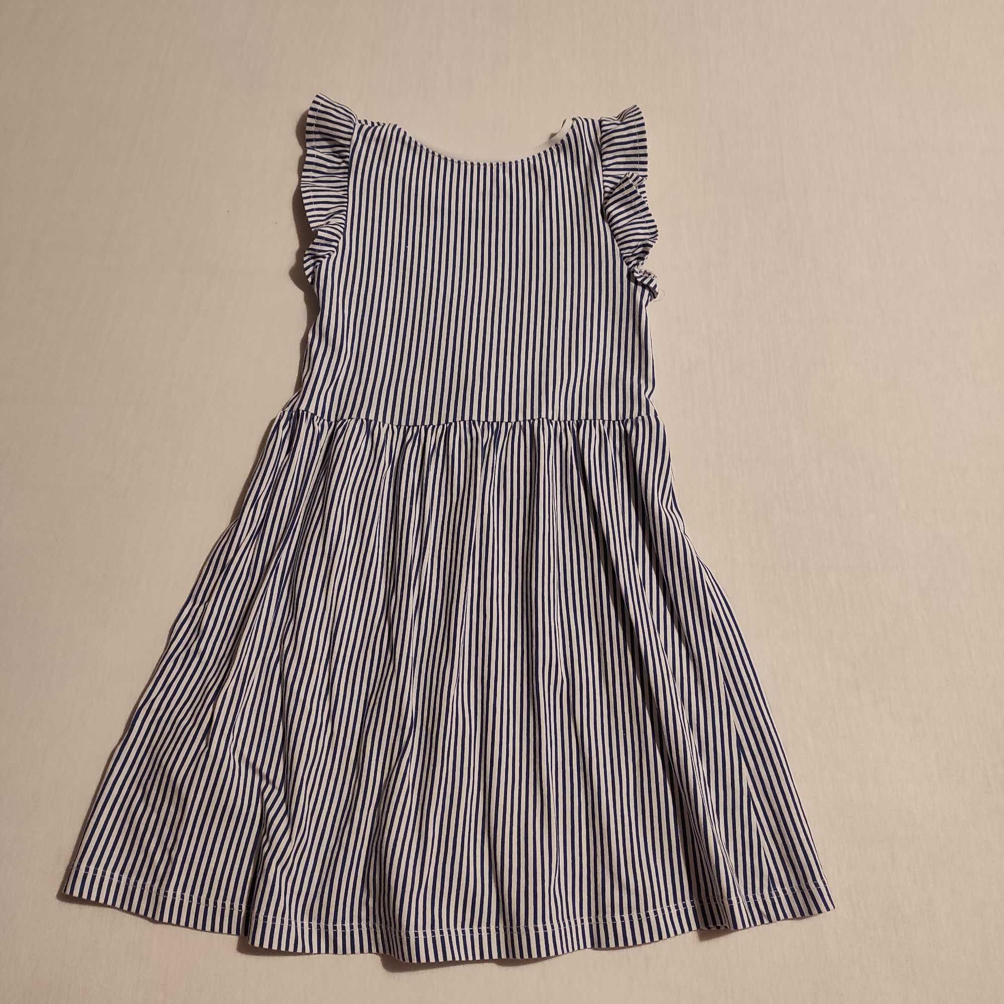 Bawełniana, letnia sukienka, H&M, rozmiar 98/104
