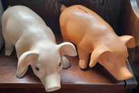 Colecção de Dois Porcos em Cerâmica