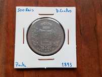 Moeda 500 Reis 1893 D. Carlos