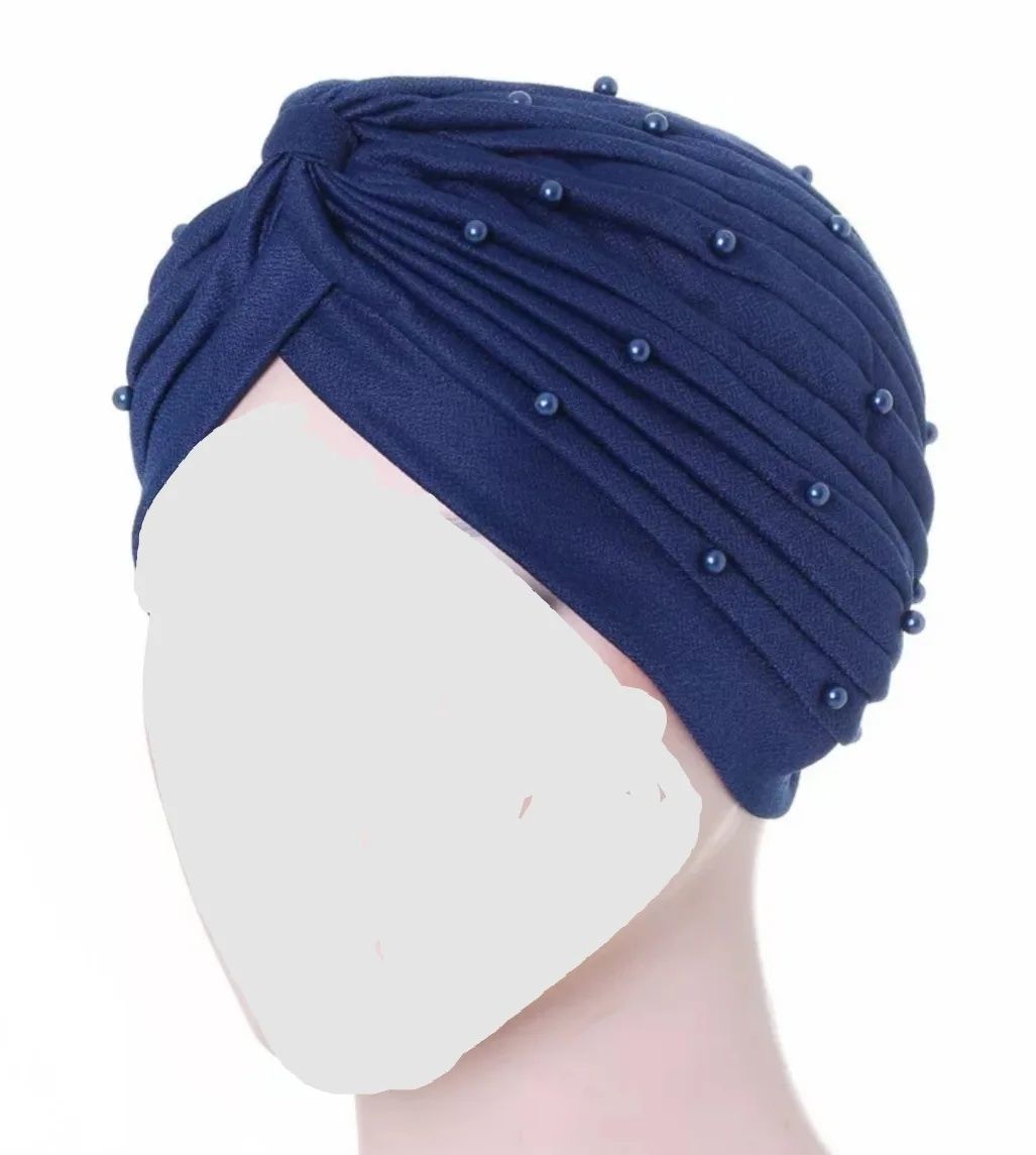 Turbante com pérolas