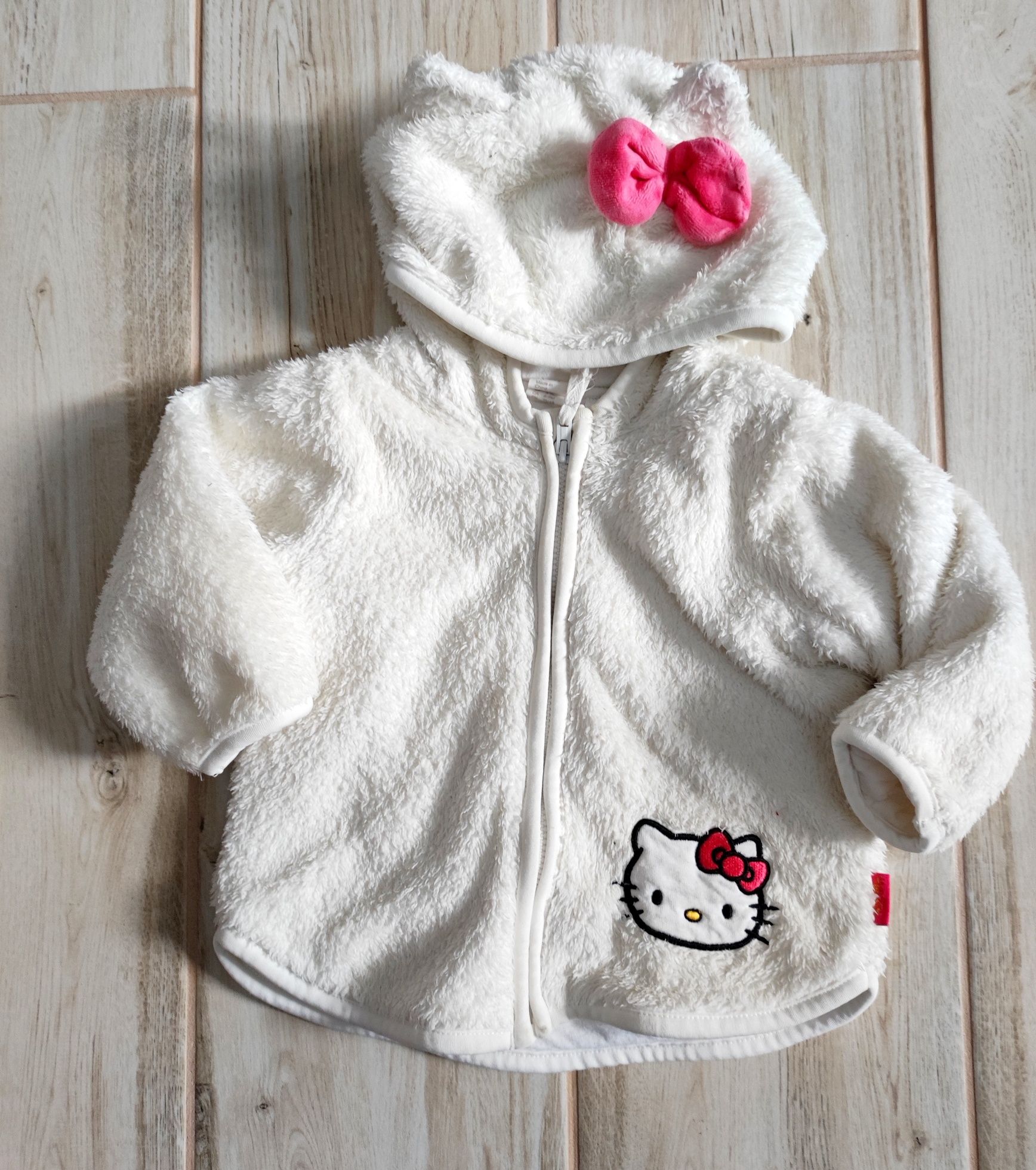 H&M ciepła bluza polarowa Hello Kitty miś 74cm