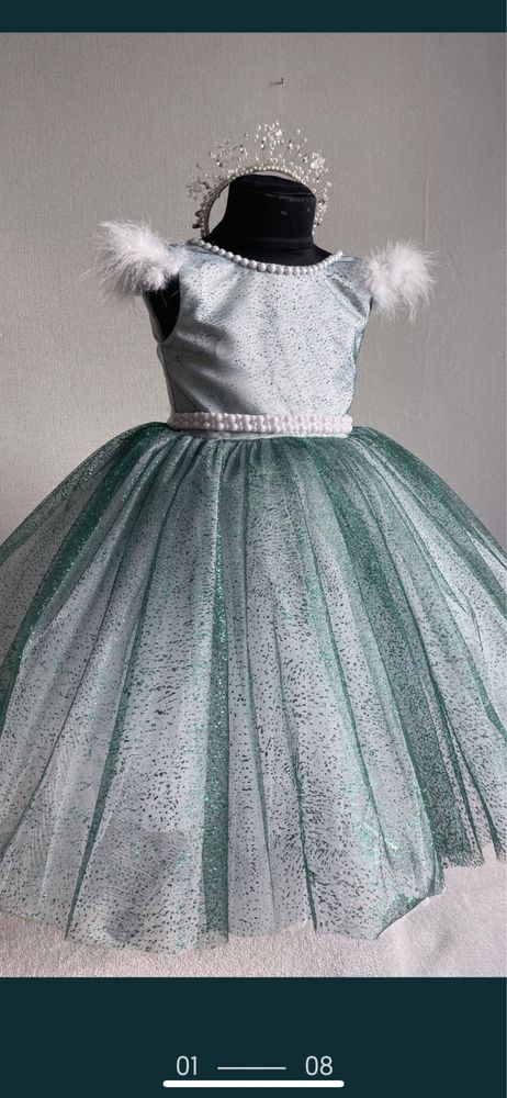Сукня сніжинка плаття новорічне нарядна сукн