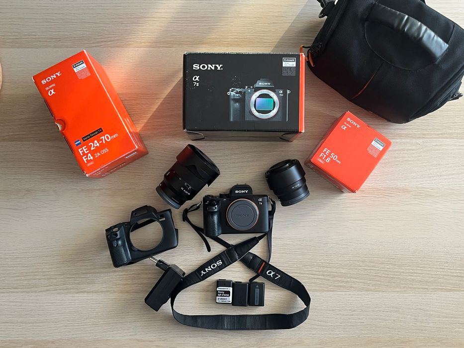 Zestaw Sony a7 II + 50mm 1.8 + 24-70 f4