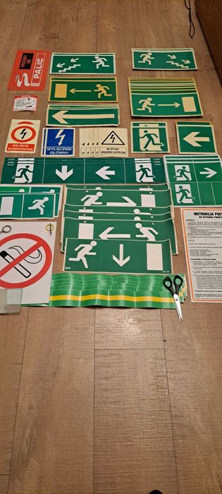 znaki ewakuacyjne znaki informacyjne 82 szt