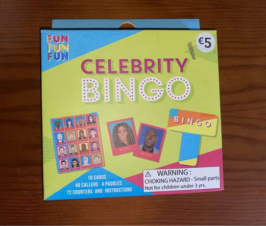 Jogo bingo com celebridades