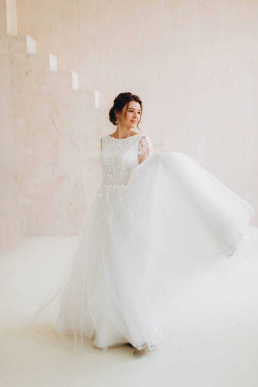 Весільна сукня айворі розмір XS-S без корсету