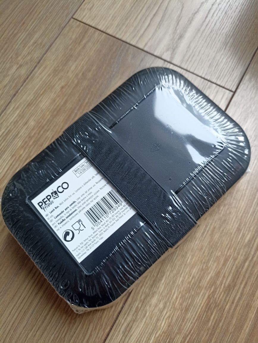 Lunch box pojemnik czarny bambus Pepco nowy